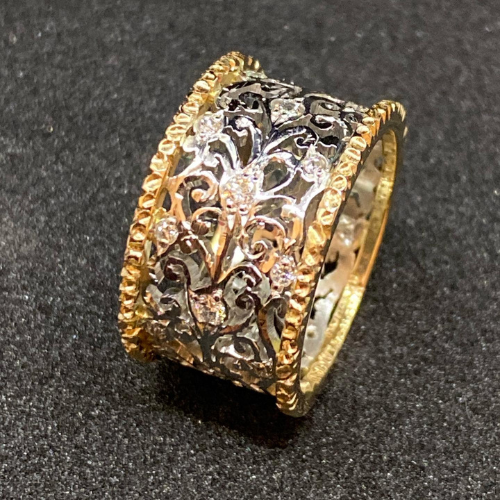 ミカ - ヴィンテージジルコニアアイビーリング